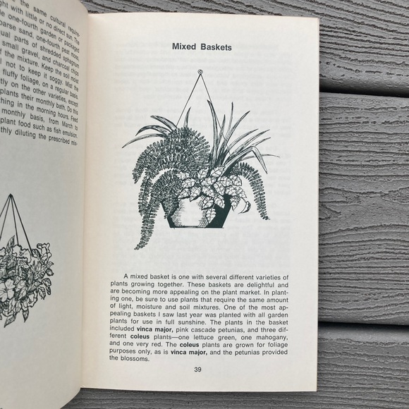 1973 Gardening with Hanging Baskets Rex E. Mabe Vintage Gardening Book Gift Idea - Picture 6 of 12